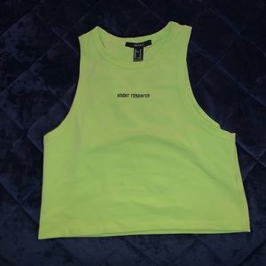 “Under Research” Forever 21 Neon Cropped Tank Top